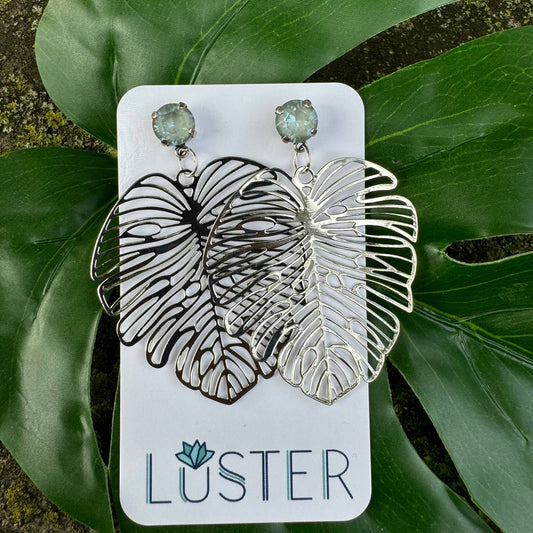 Leaf Earrings Monstera Earrings Accessories LUSTER
