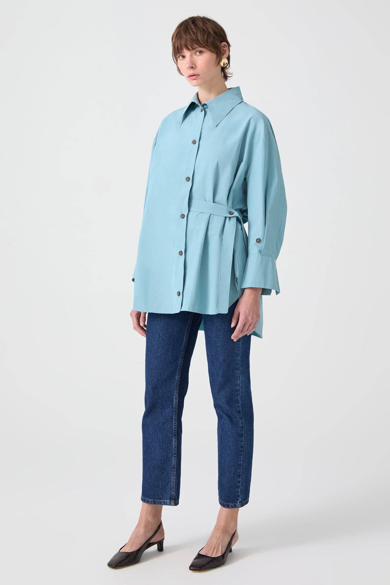 Asymmetrical Poplin Shirt by Touche - 50% Off!