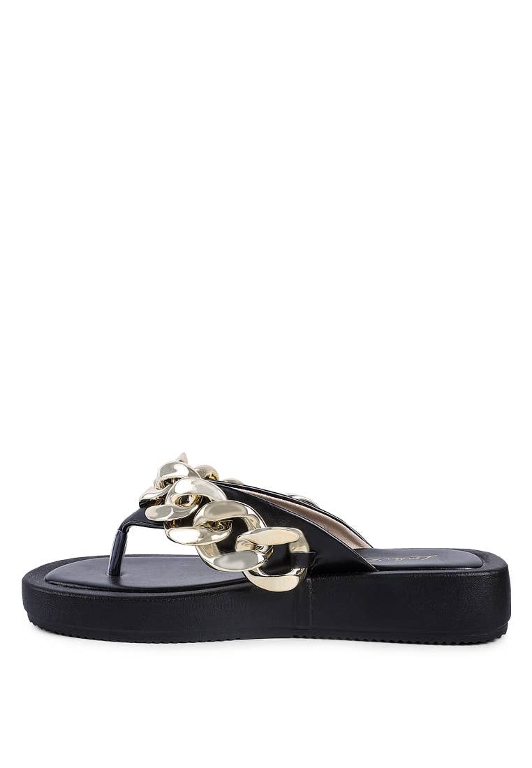 Link Chain Thong Flats by Rag Company Footwear Rag Company