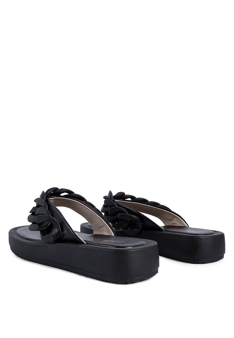 Link Chain Thong Flats by Rag Company Footwear Rag Company