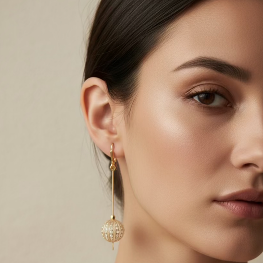 Brass + Studded Earrings by Luster Jewelry LUSTER