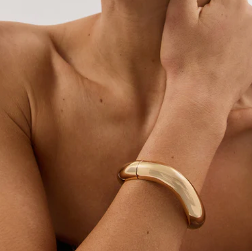 HoopLa - Editorial Hinge Bracelets 14K Gold PVD- Recycled Bracelet HoopLa