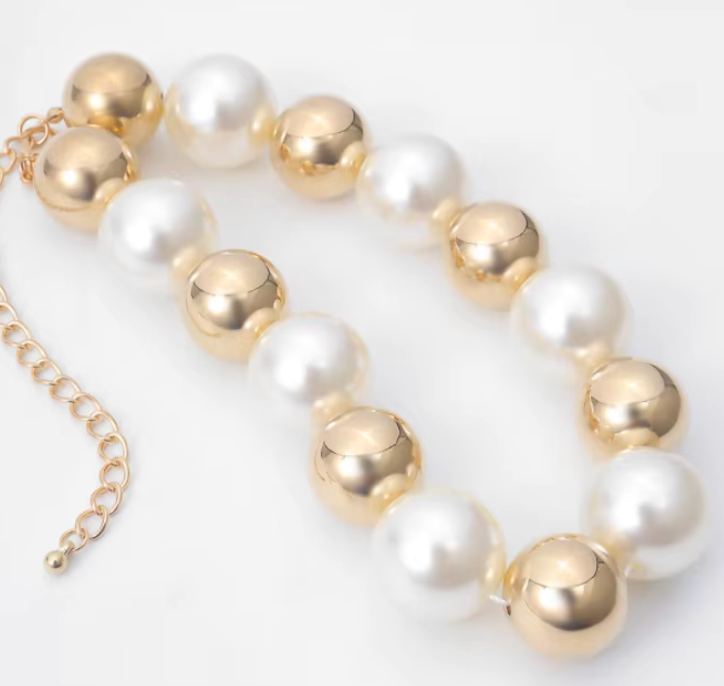 Ball Bead Necklace by Hoopla Style Necklace HoopLa Style