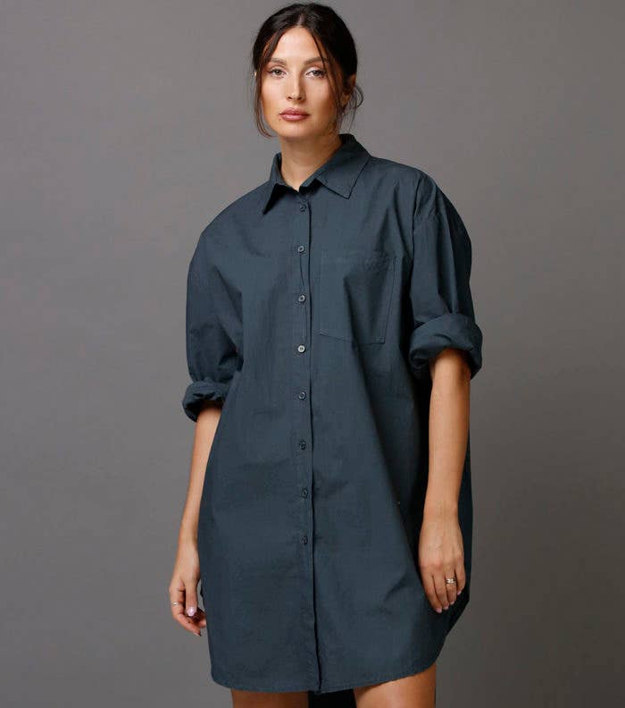 Boyfriend Cotton Shirt by Sixty Days Apparel SixtyDays