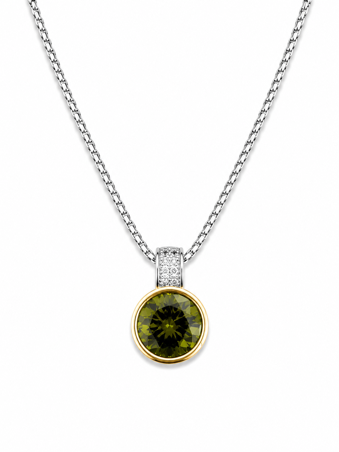 Olive Luxe Pendant Necklace Accessories King of Glitz