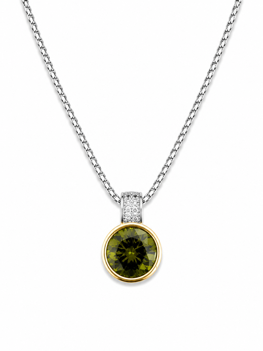 Olive Luxe Pendant Necklace Accessories King of Glitz