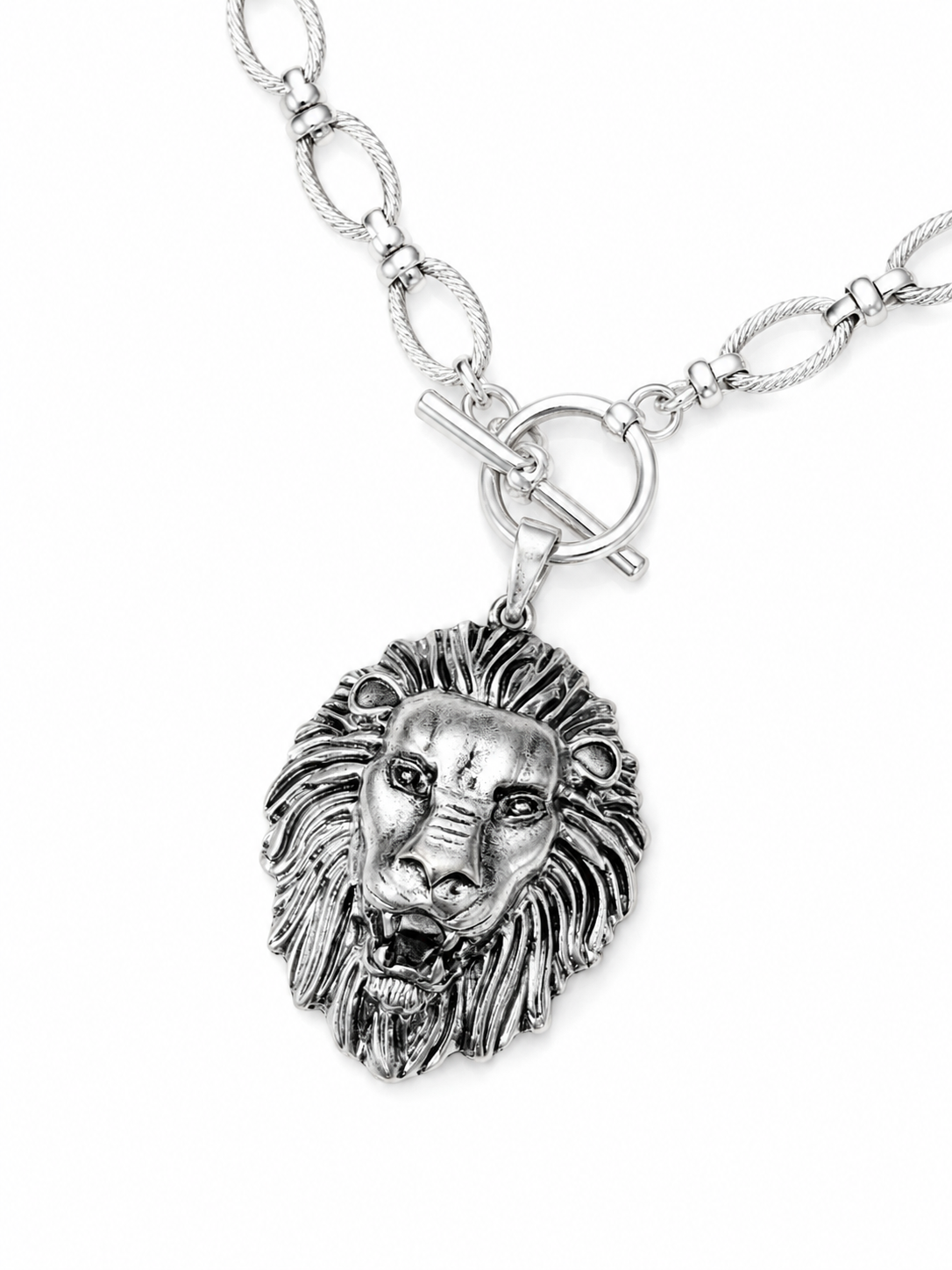 Lion Head Pendant Necklace Necklace King of Glitz