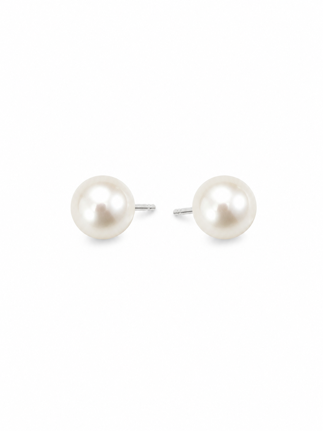 Classic Pearl Stud Earrings Accessories King of Glitz