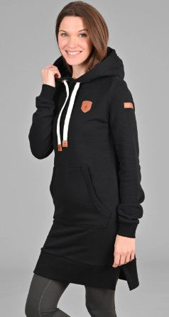 Carmen Sweatshirt Dress by Wanakome Dress Wanakome Black