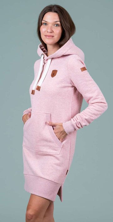 Carmen Sweatshirt Dress by Wanakome Dress Wanakome Pink