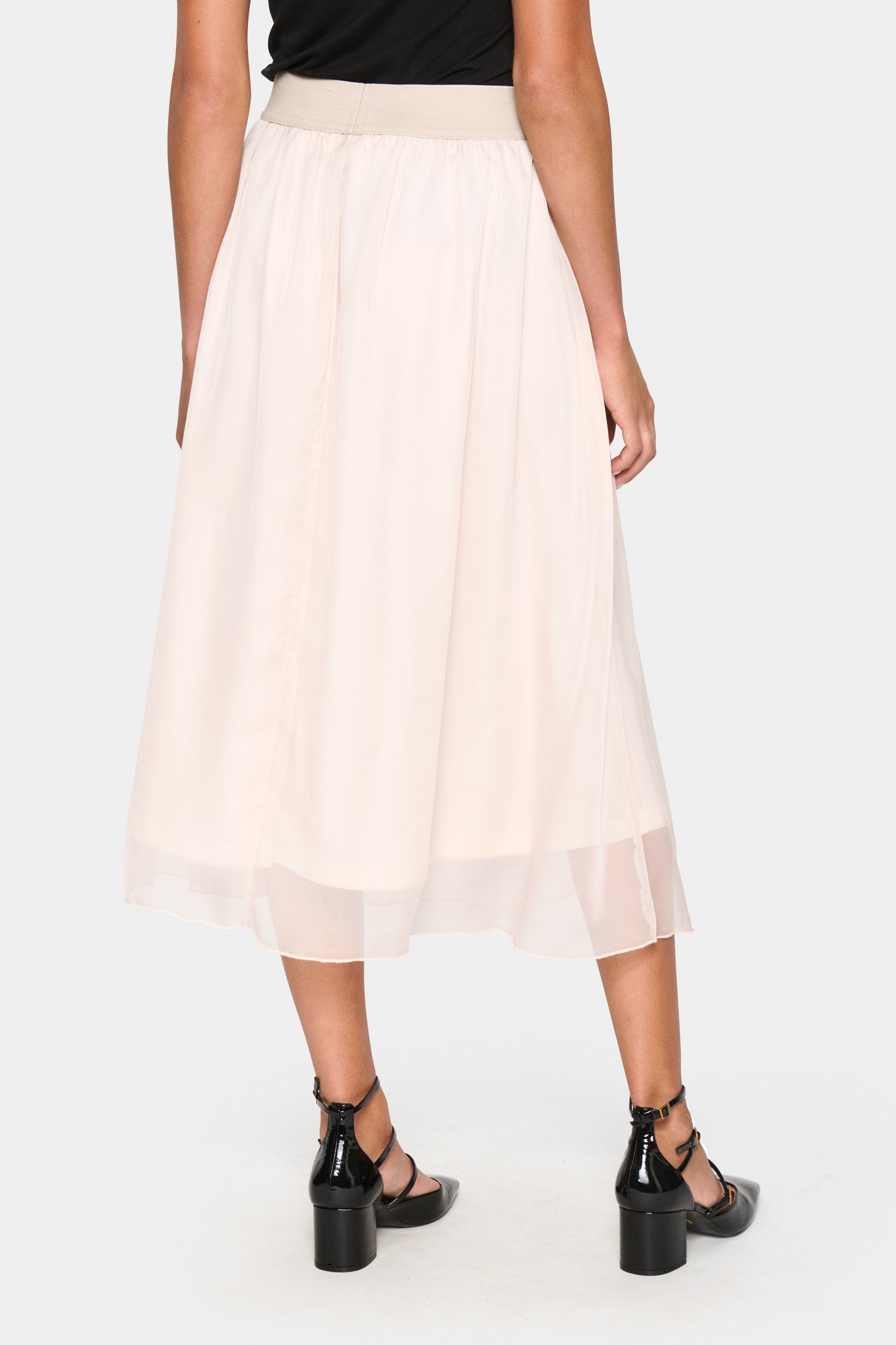 Elegant Layered Midi Skirt by Saint Tropez Skirt Saint Tropez