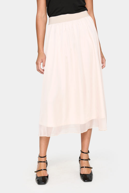 Elegant Layered Midi Skirt by Saint Tropez Skirt Saint Tropez