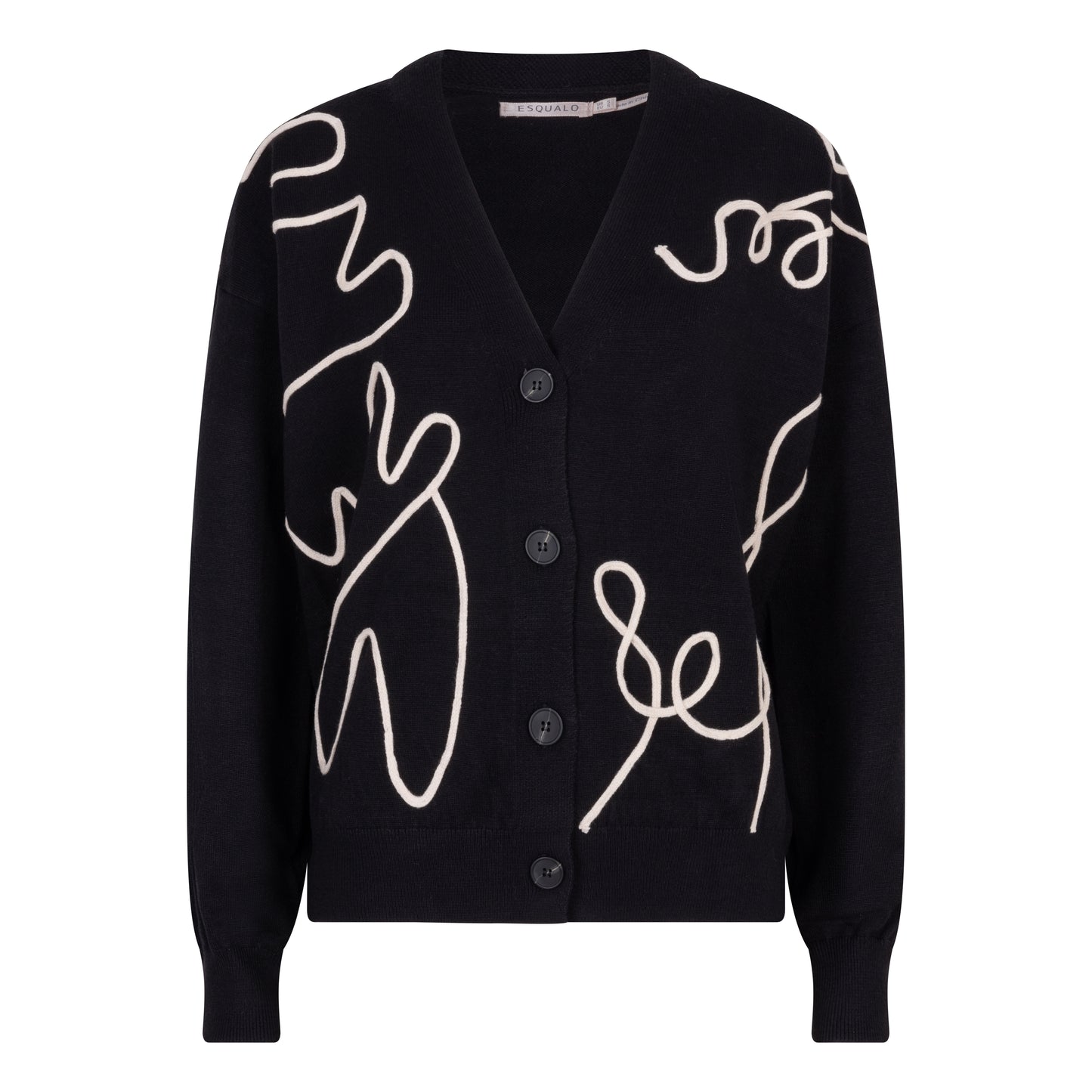 Black Tape Cardigan Cardigans EsQualo