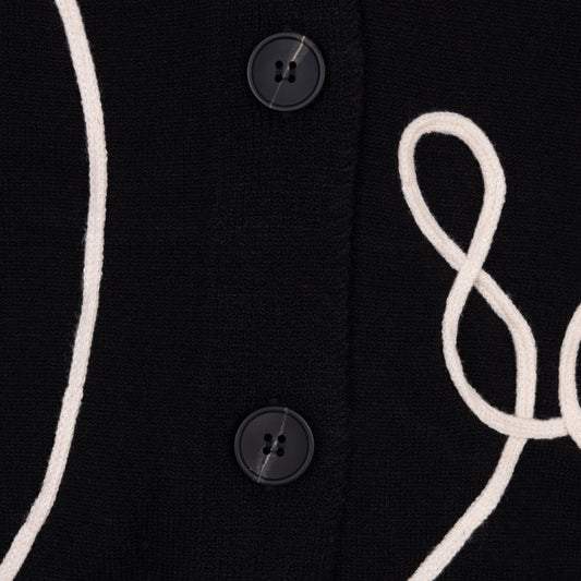 Black Tape Cardigan Cardigans EsQualo