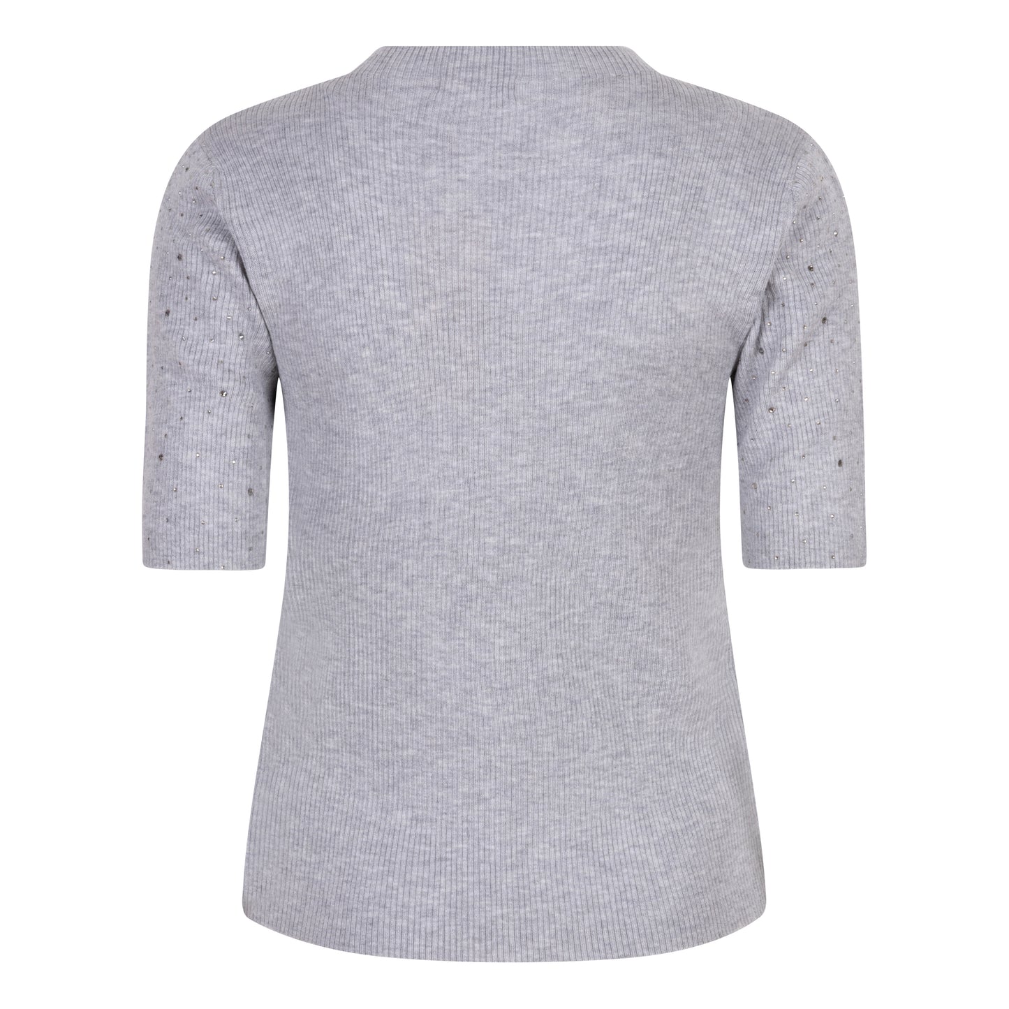 Studded Short Sleeve Fine Knit Sweater EsQualo