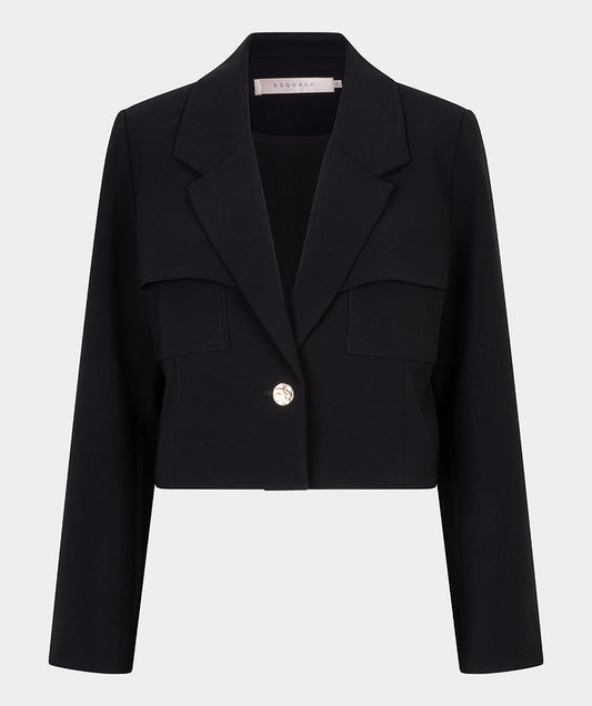 The City Blazer Cropped Blazer EsQualo Black