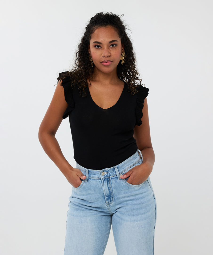 Ruffle Sleeve Shirt by EsQualo