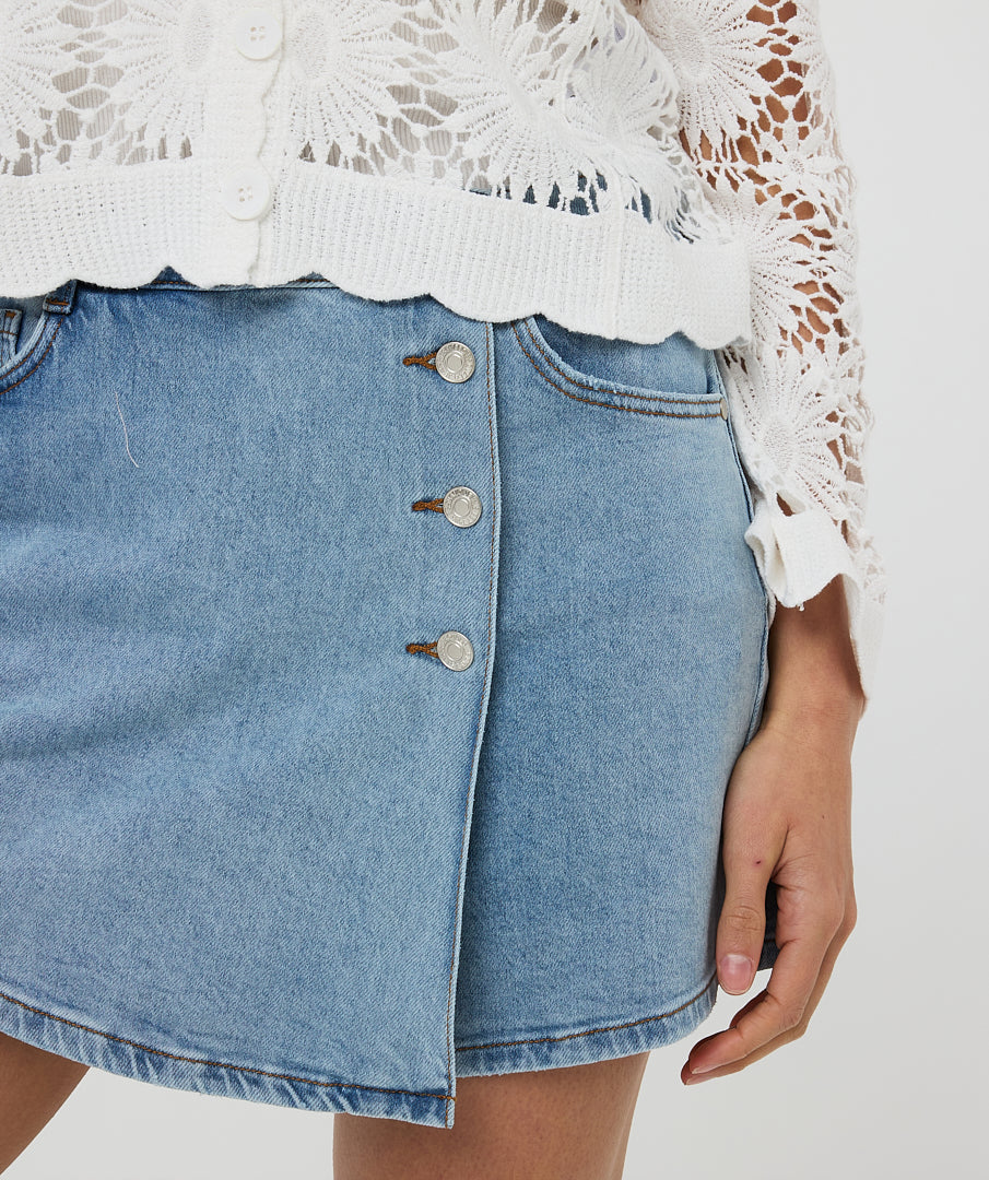 Denim Skort by EsQualo Shorts EsQualo