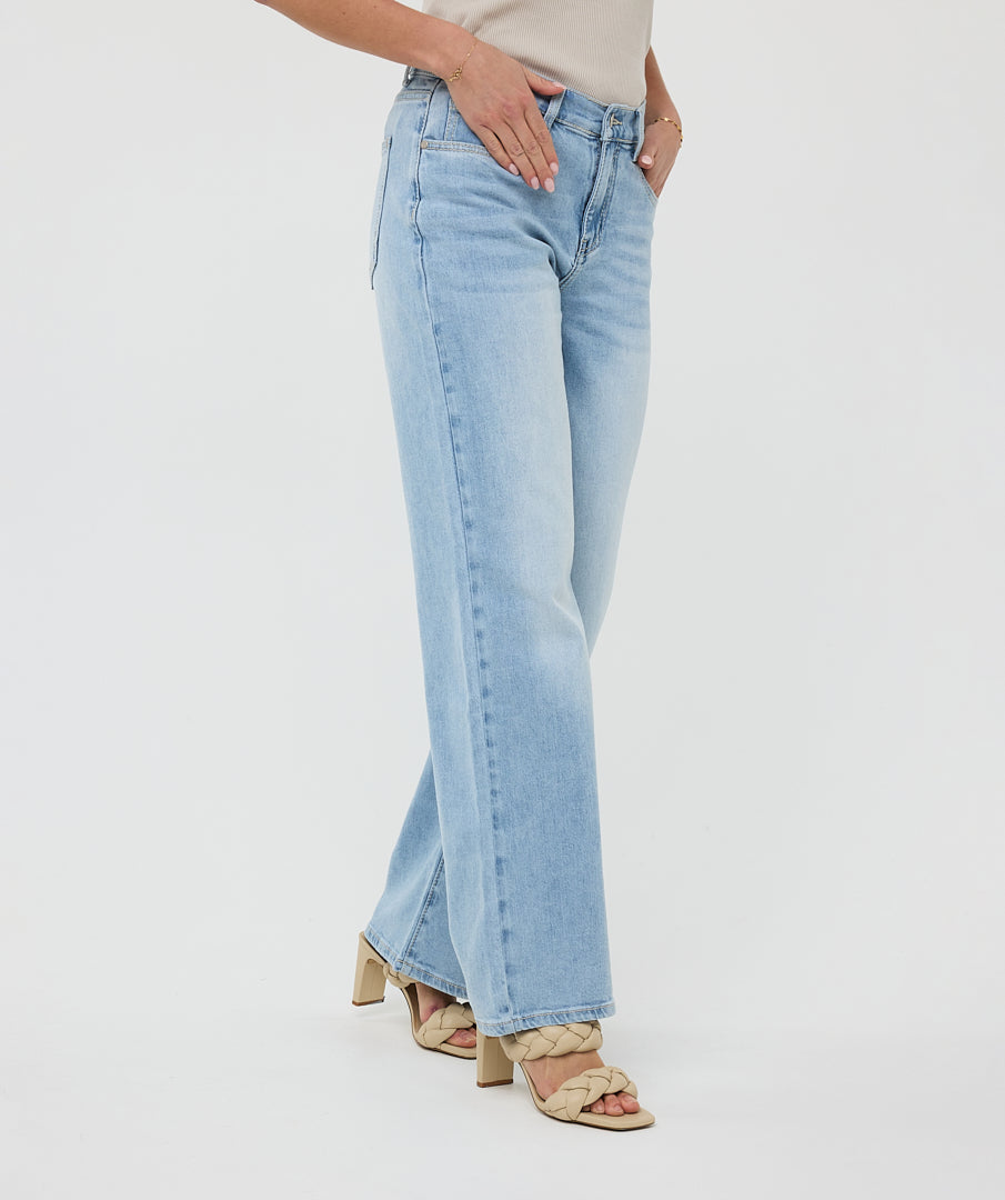 Wide Denim with Stretch by EsQualo Denims EsQualo