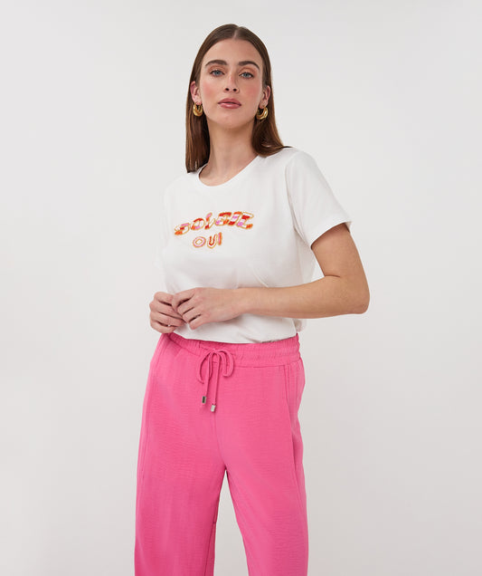Seed Bead T-shirt by EsQualo Tops EsQualo