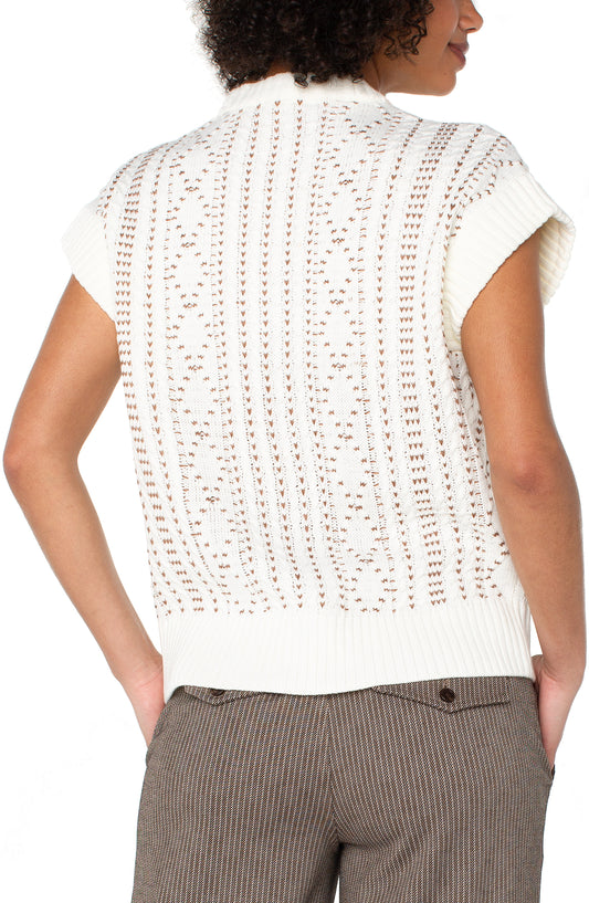 Cream Knit vest by Liverpool Vest Liverpool