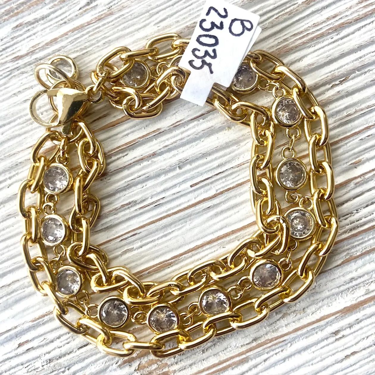 Crystal Gold Bracelet by VB&CO Jewelry VB&CO DESIGNS HANDMADE JEWELRY