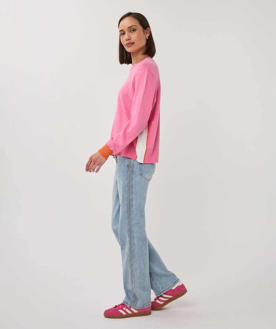 Pink Casual Knit by EsQualo sweatshirt EsQualo