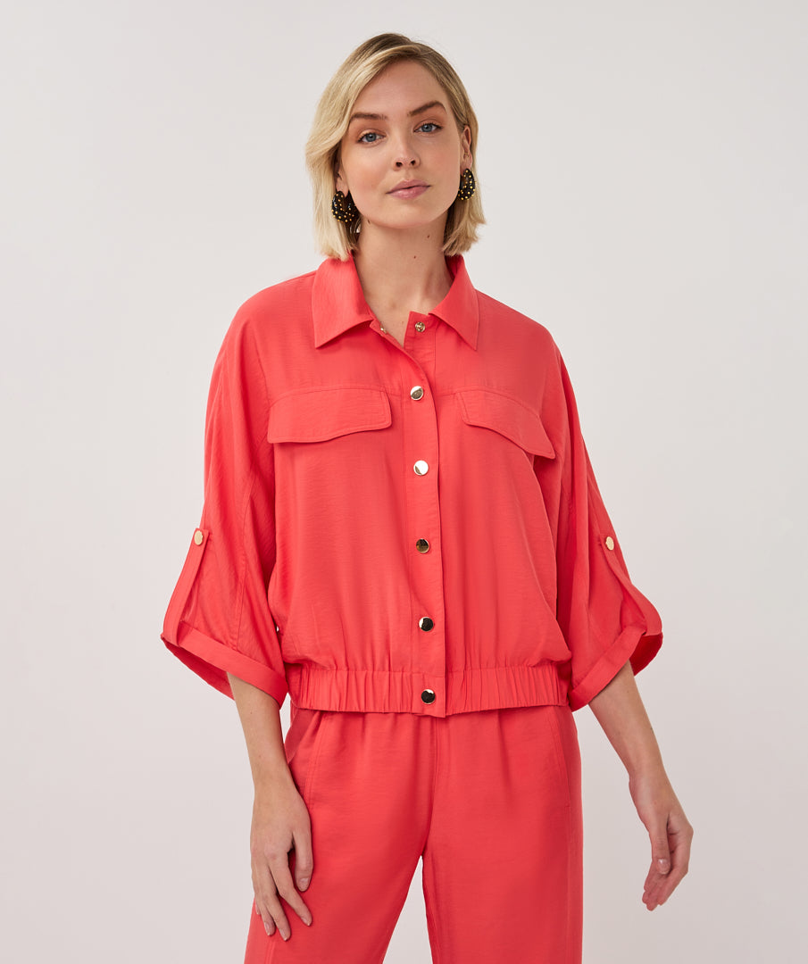 Blouse with 3/4 Sleeve by EsQualo Blouse EsQualo