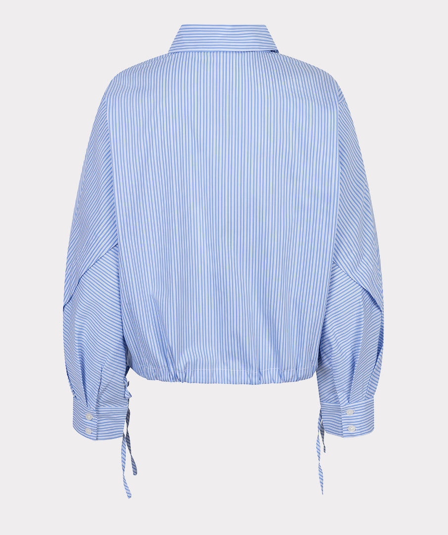 Striped Poplin Shirt by EsQualo Blouse EsQualo