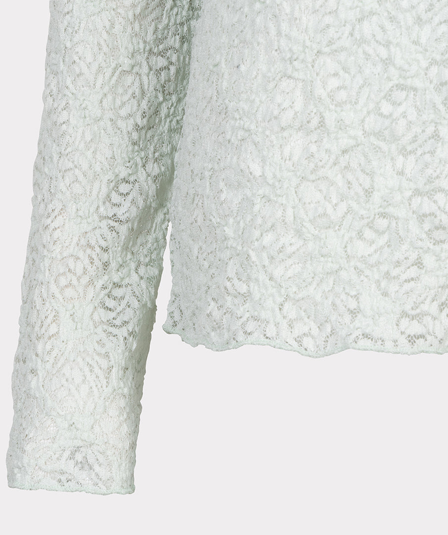 Lace Layering by EsQualo Tee Shirt EsQualo Off White