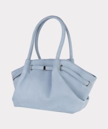 Suedine Tote by EsQualo Purse EsQualo Pacific Blue