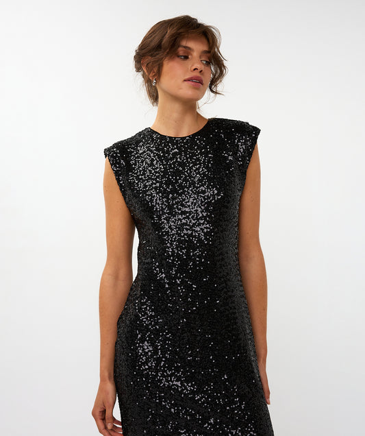 Sequin Sleeveless Dress by EsQualo Dress EsQualo