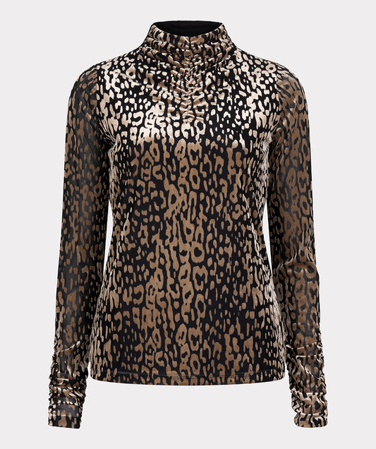 Top Ruching Leopard by EsQualo Maison Khloe