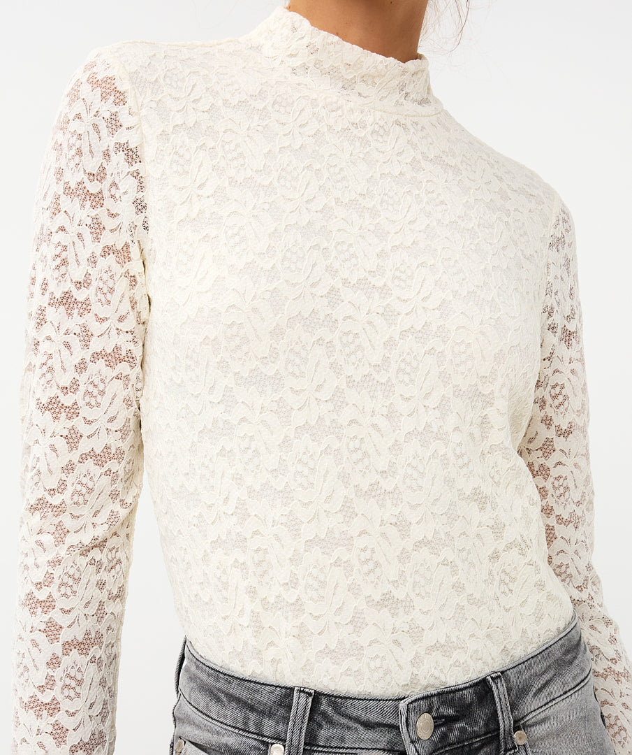 Lace Lurex Stretch Top by EsQualo Blouse EsQualo