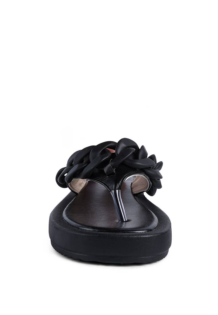 Link Chain Thong Flats by Rag Company Footwear Rag Company
