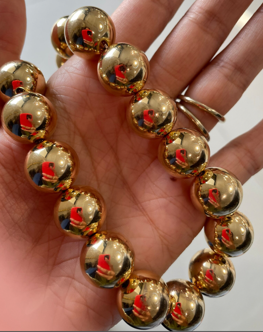 Ball Bead Necklace by Hoopla Style Necklace HoopLa Style