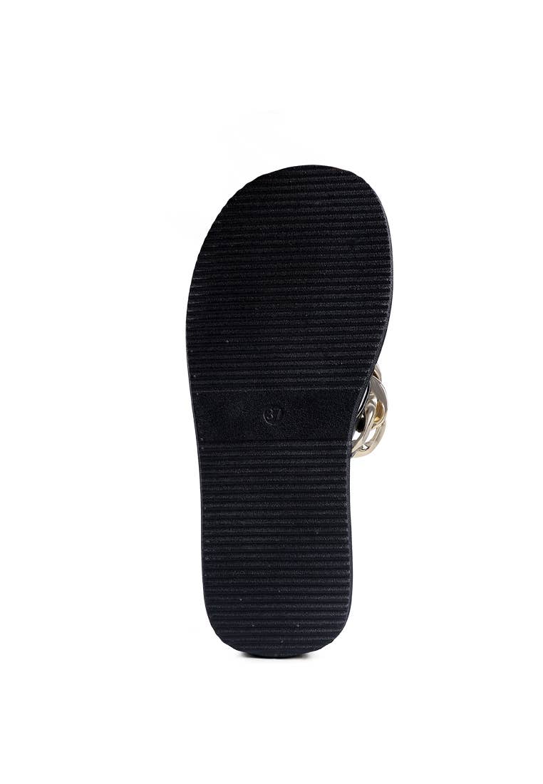 Link Chain Thong Flats by Rag Company Footwear Rag Company