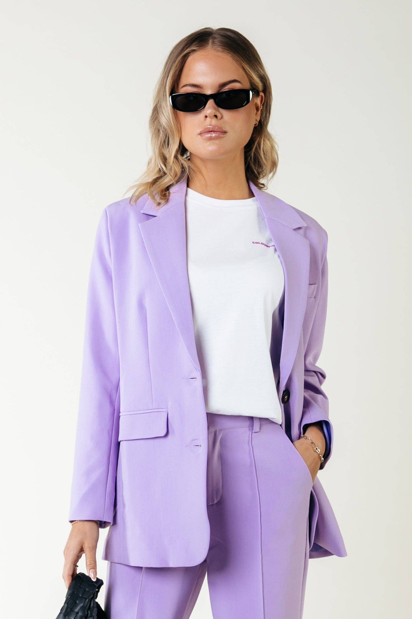 Gemma Blazer by Colourful Rebel Apparel Colourful Rebel Light Lilac