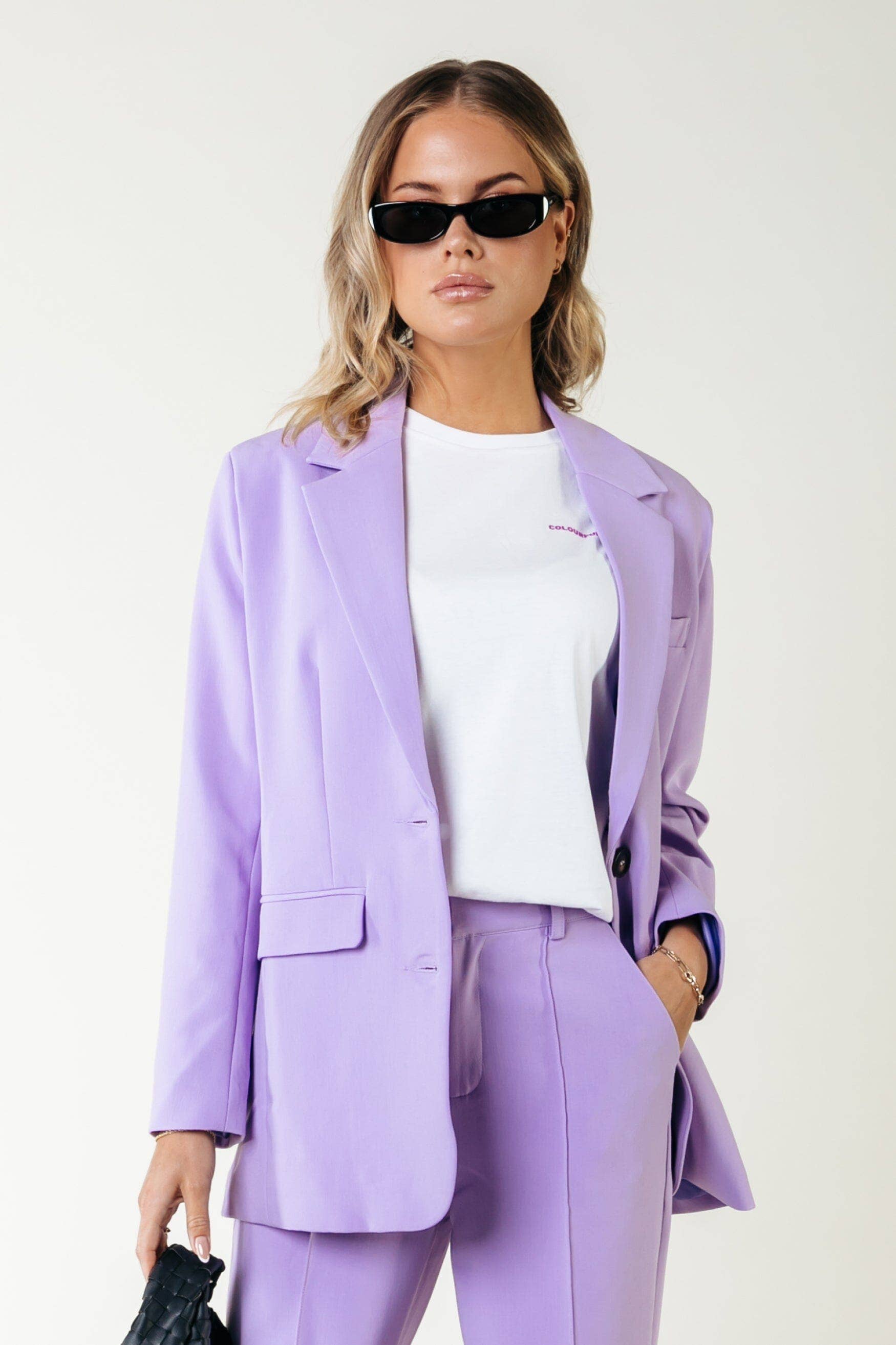 Gemma Blazer by Colourful Rebel Apparel Colourful Rebel Light Lilac