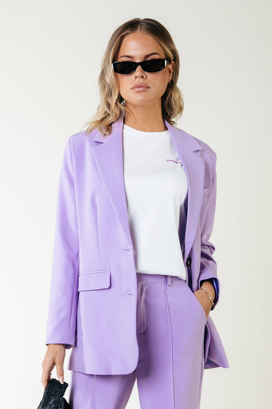 Gemma Blazer by Colourful Rebel Apparel Colourful Rebel Light Lilac