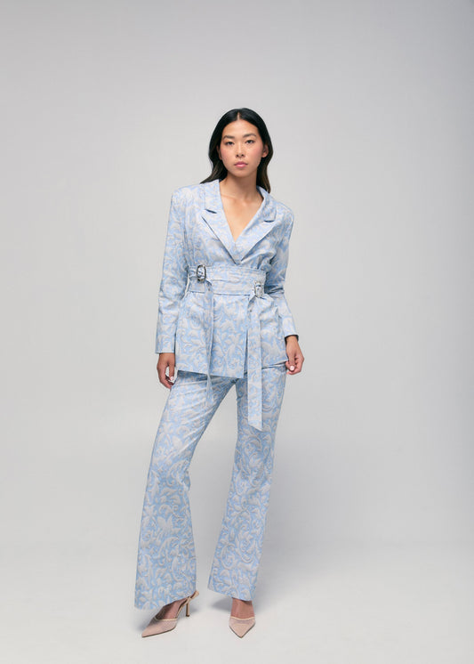 Twill Fit & Flare Trouser by Hilary MacMillan Suiting Trouser Hilary MacMillan