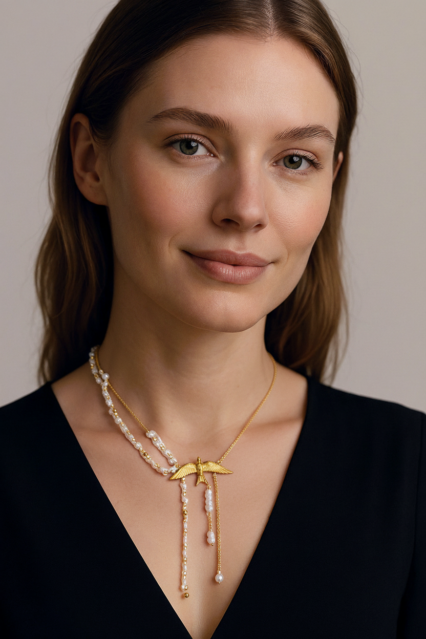 Take Flight Tassel Pearl Necklace by Hoopla Jewelry HoopLa