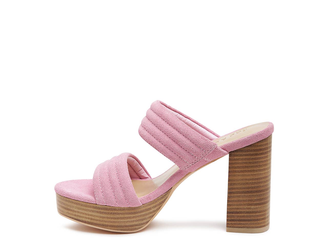 Slip-On Suede Block Heeled Sandal - 75% Off!