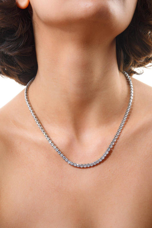 Tennis Necklace Necklace HoopLa Style Silver