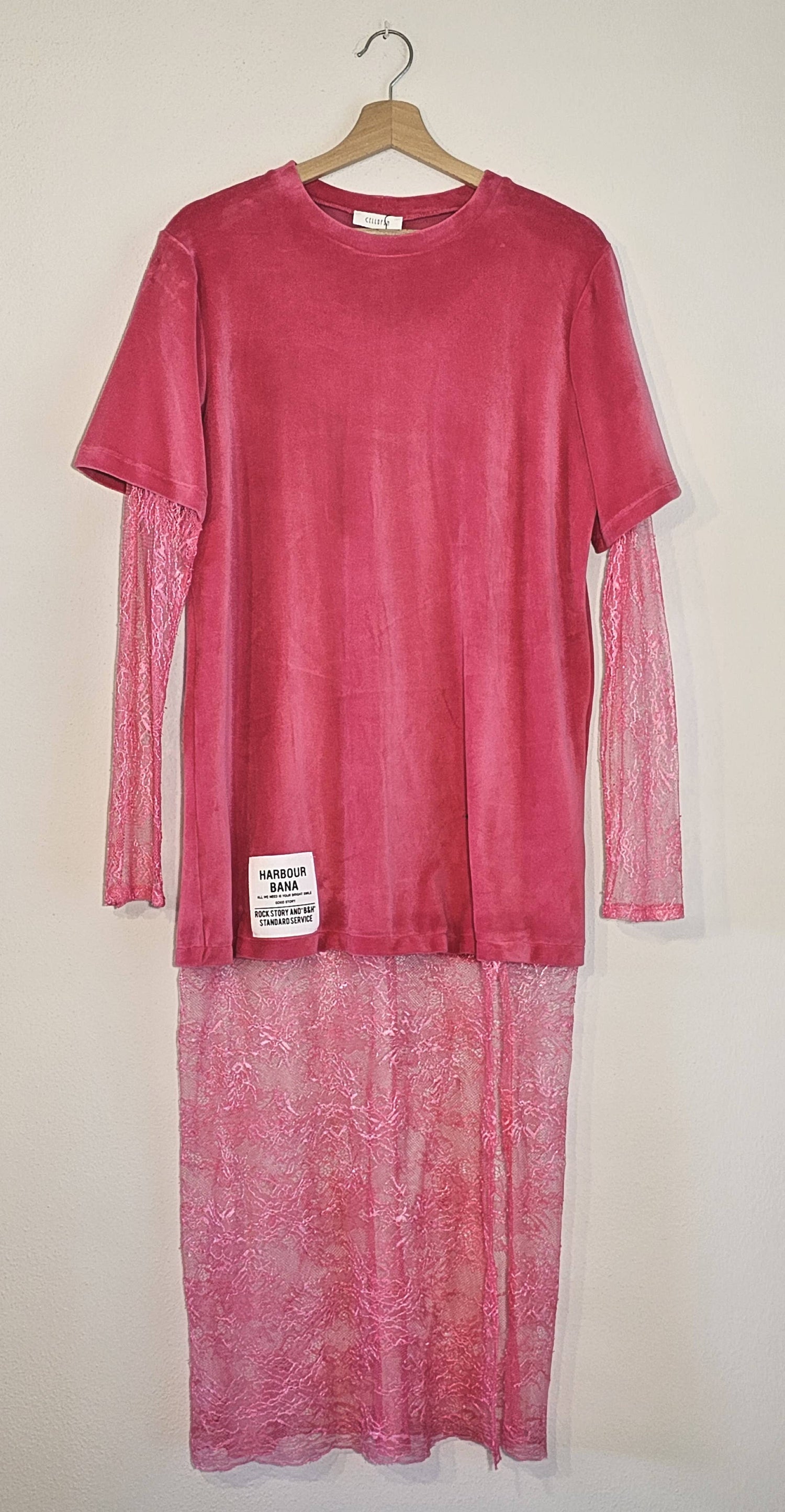 Chenille and Lace Dress by Cellofun Dress Cellofun