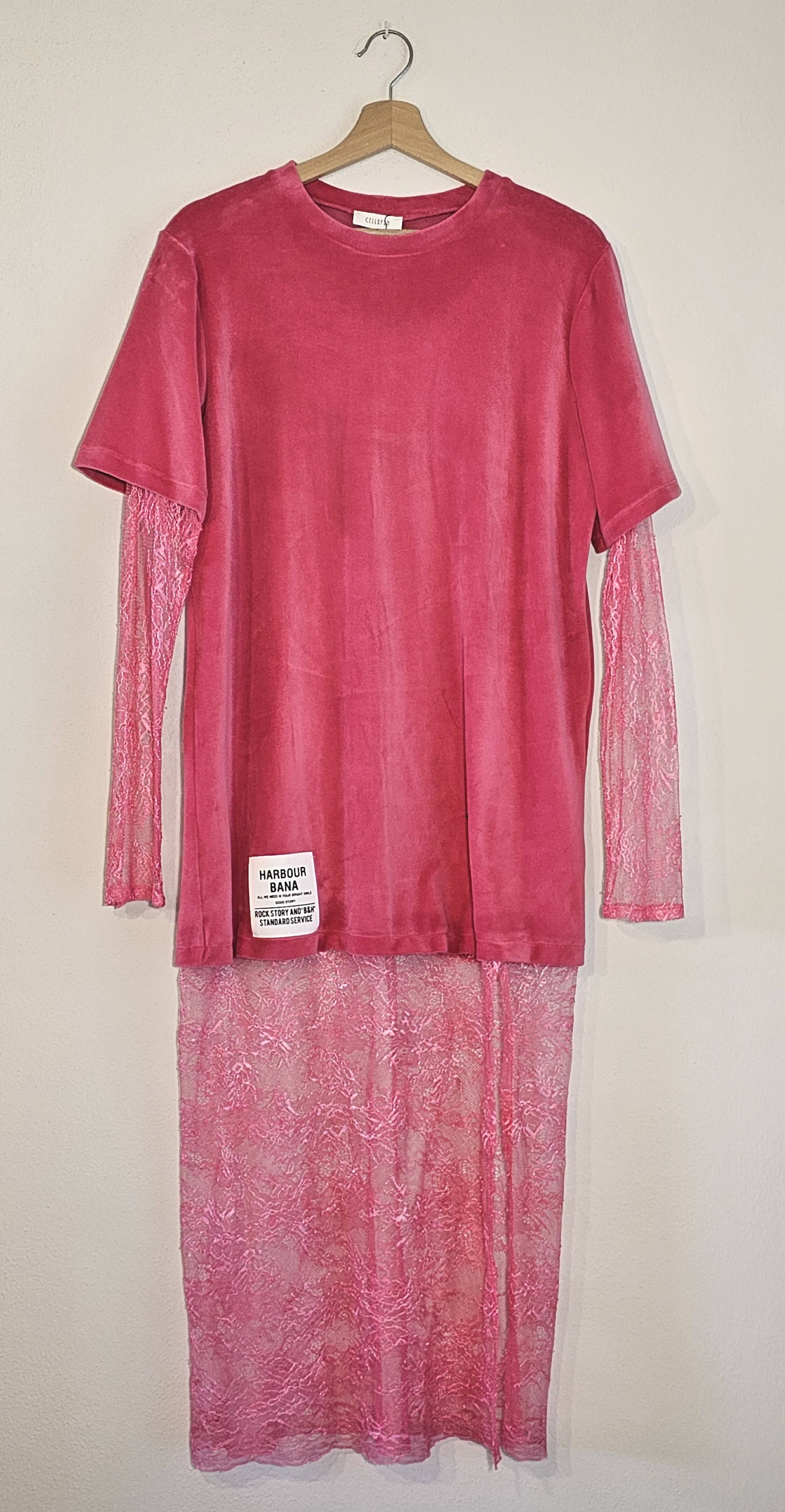 Chenille and Lace Dress by Cellofun Dress Cellofun