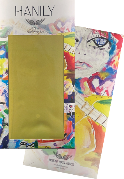 Hanily Design - Silk Wrap Belt Accessories Hanily Design Gold 86" (S M)