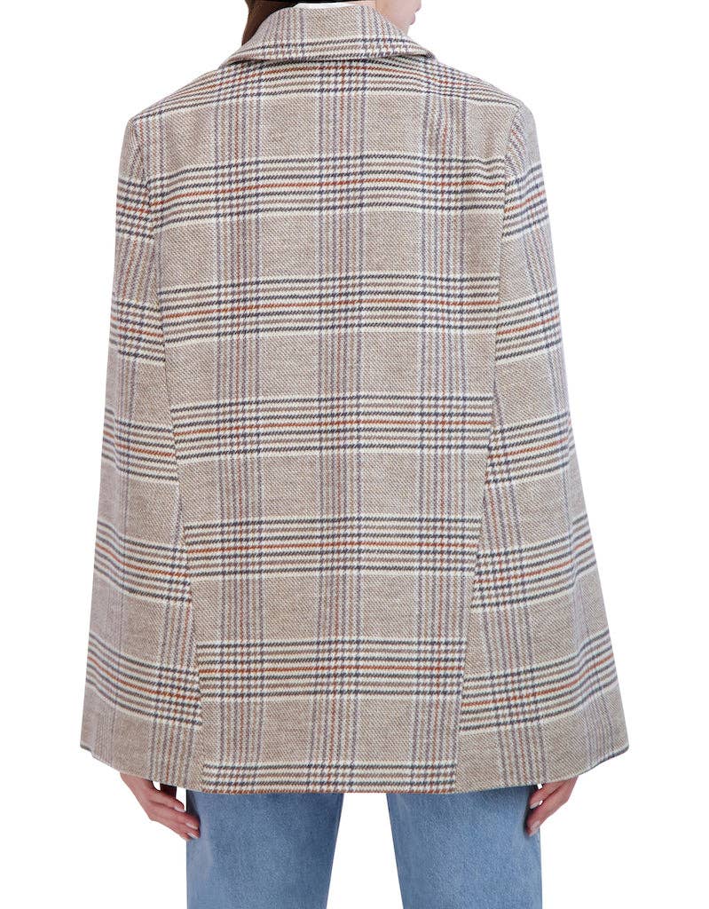 Plaid Cape Jacket by Ookie & Lala Apparel Ookie & Lala / O&L