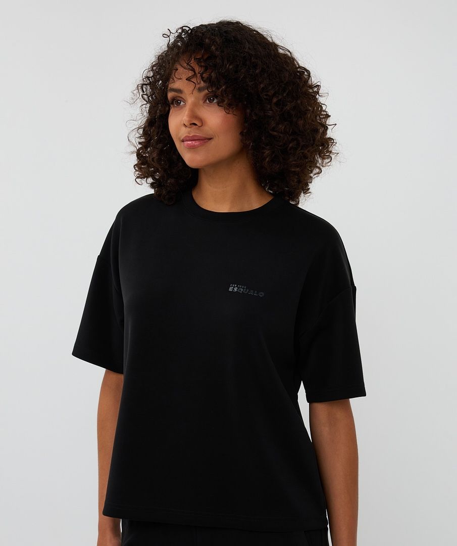 Modal T-shirt by EsQualo Tee Shirt EsQualo Black