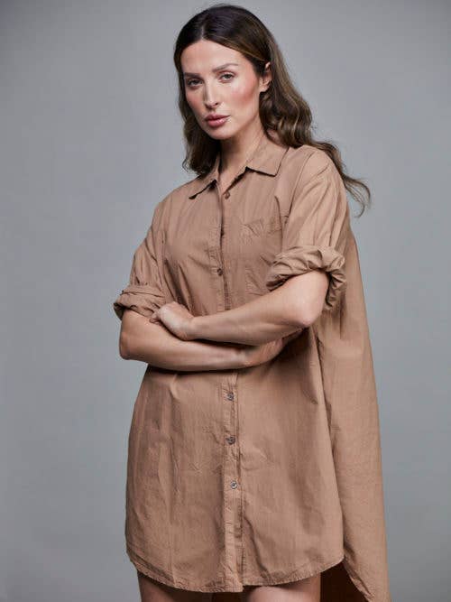Boyfriend Cotton Shirt by Sixty Days Apparel SixtyDays